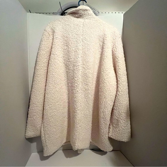 Women’s Long Sleeve Fleece Jacket, Stoosh, Off-White, Size Large. - Picture 2 of 6